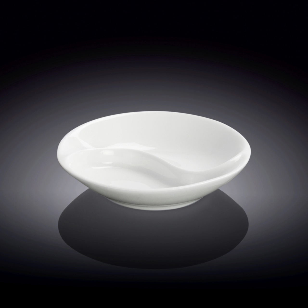 Sosiera cu 2 compartimente Fine White 9 cm - 996049