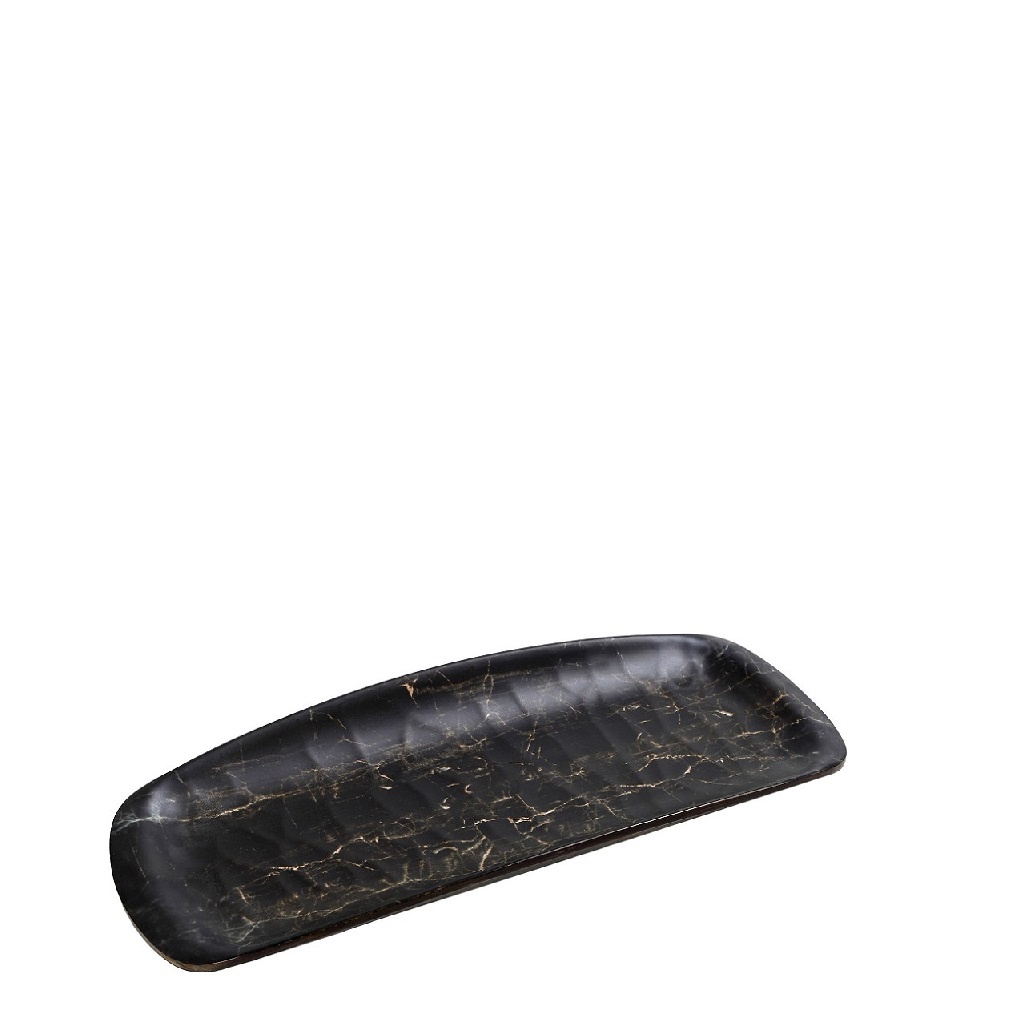 Platou rectangular melamina Hybrid Black 26.5 x 10.5 cm - HWM783K72