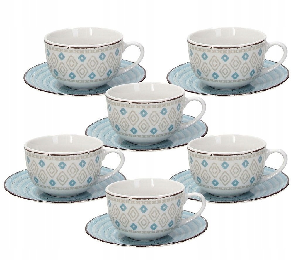 Set 6 cesti cu farfurioara cafea Casablanca 230 ml