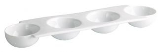 Bol alb cu 4 compartimente31 x 9 cm - B2600