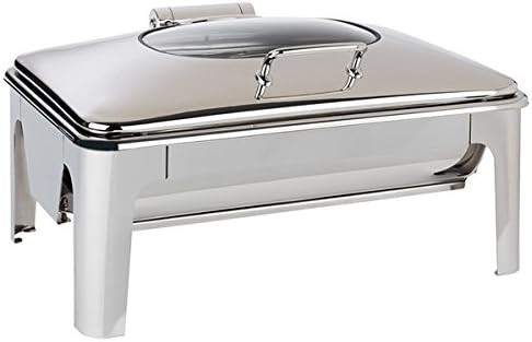 Chafing dish rectangular cu capac inox Horecano 9 litri