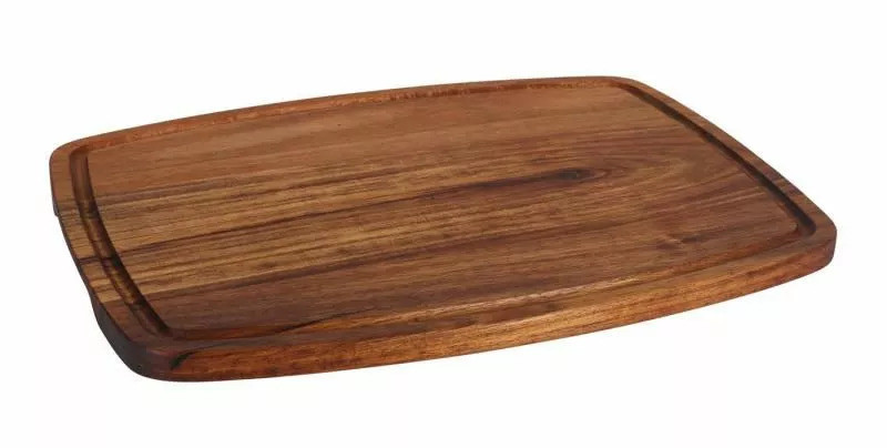 Platou servire lemn cu canelura 37 x 27 x (H)1.5 cm