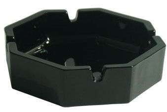 Scrumiera sticla rotunda neagra Kosem ø 10.7 cm