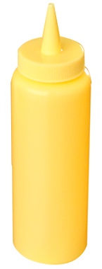 Sticla -dispenser galben polietilena mustar 360 ml