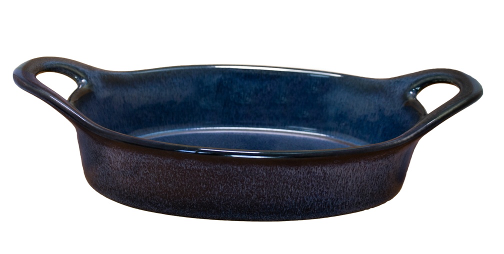 Vas cuptor oval ceramica Blue 27 x 15 x h7 cm