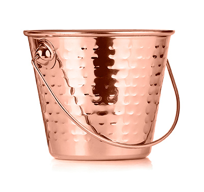 Vas servire cu maner cupru Horecano Charm h 13 cm