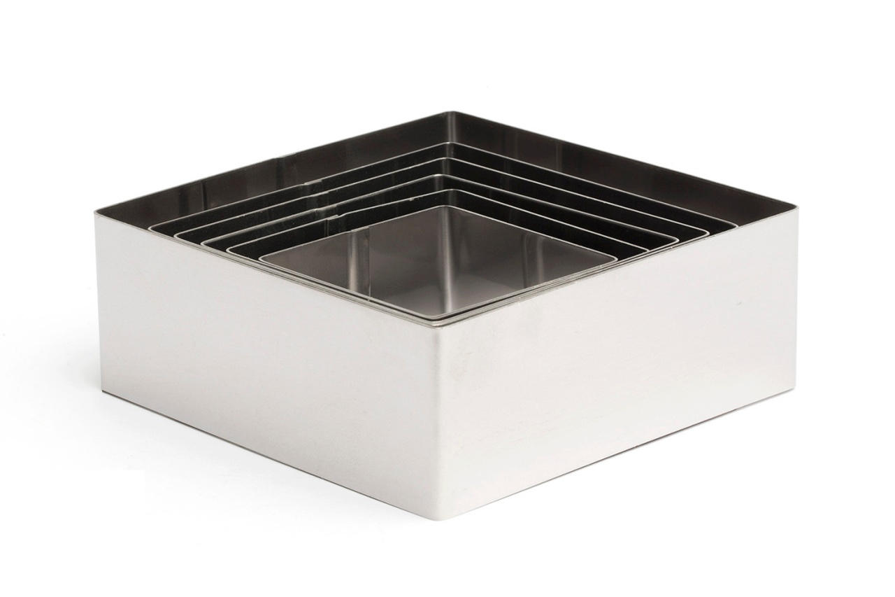 Forma patiserie patrata , set 6 buc , Comas H = 4.5 cm