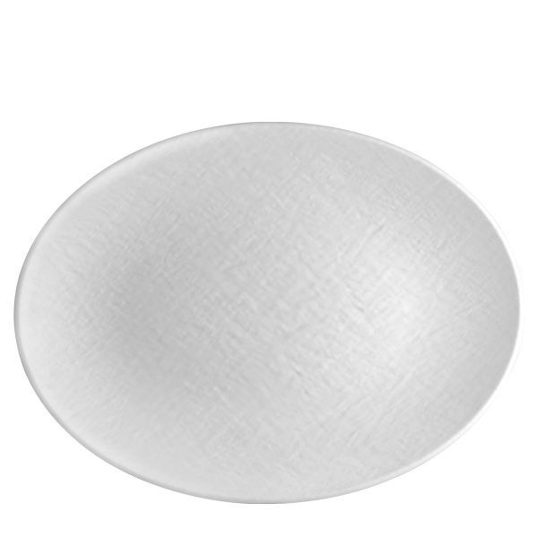 Platou oval melamina Tilda White mat 35 x 26 xh 2.7 cm