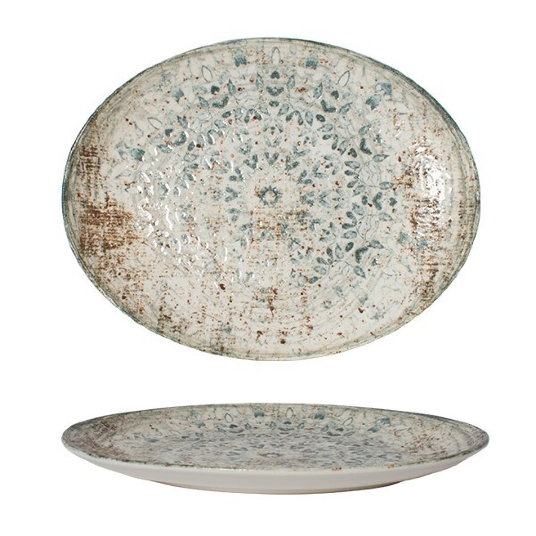 Platou oval portelan Rinart Valencia Fade 31 x 20 cm