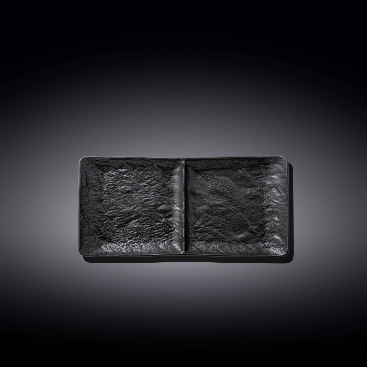 Platou rectangular cu 2 compartimente Slate Stone 27 x 13 cm - 661135