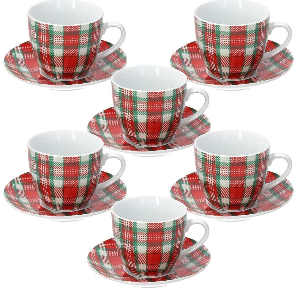 Set 6 cesti cu farfurioara cafea Scozia 220 ml - OM08501688