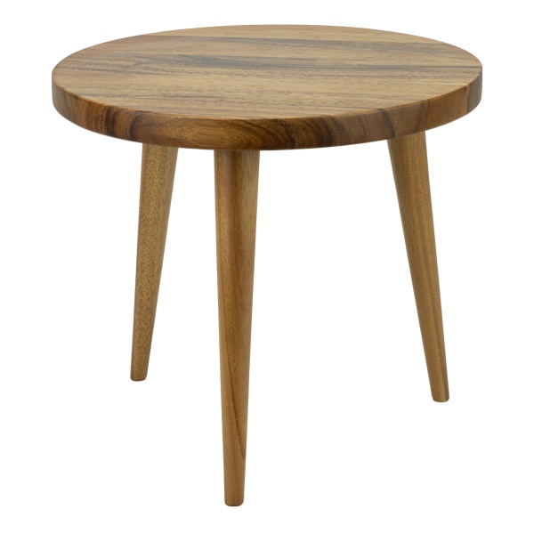Stand bufet lemn acacia rotund Alas 28x h25 cm