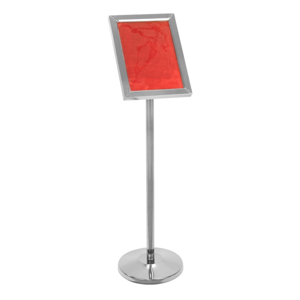 Panou informativ metal Silver 40 x 30 x H 120 cm