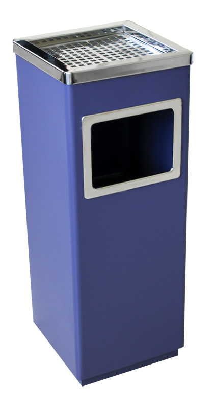Scrumiera exterioara cu cos gunoi Blue 24x24xh60cm