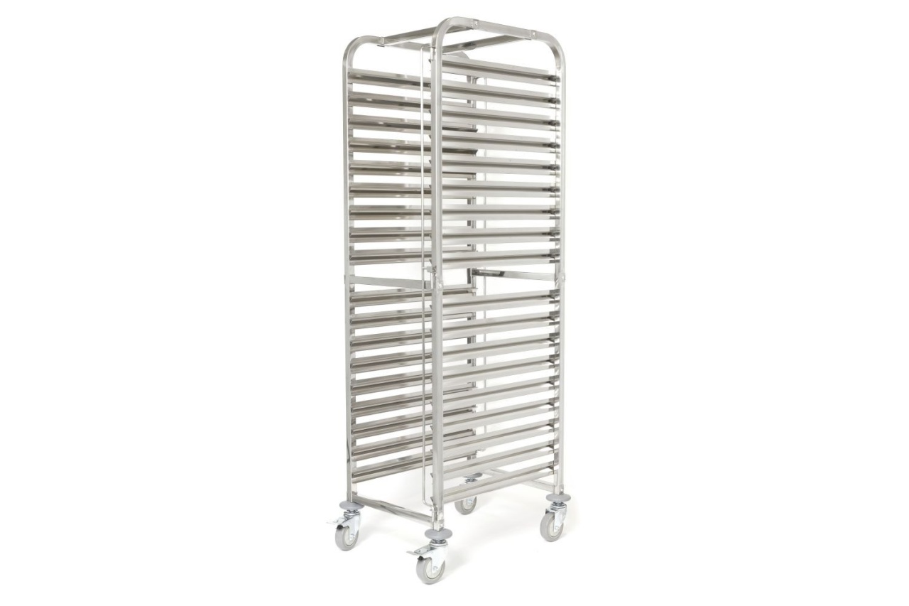 Carucior pentru transport 18 tavi gastronorm GN 1 / 1 , 380 x 550 x 1735 mm - 11769