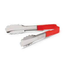 Cleste inox maner PVC rosu 25 cm - 10686