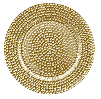 Farfurie suport polipropilena ( charger ) Gold 33 cm