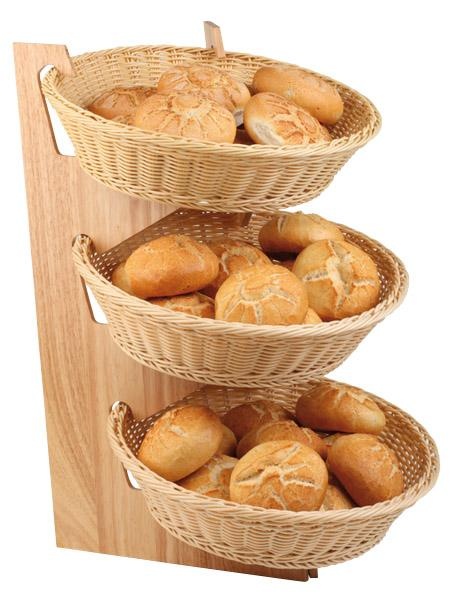 Suport lemn cu 3 cosuri bufet APS 59 x 30.5 cm