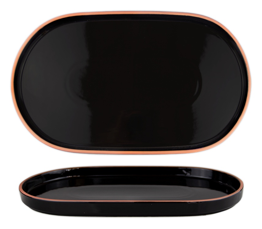 Platou oval Hella Black & White 36 x 21 cm-56435