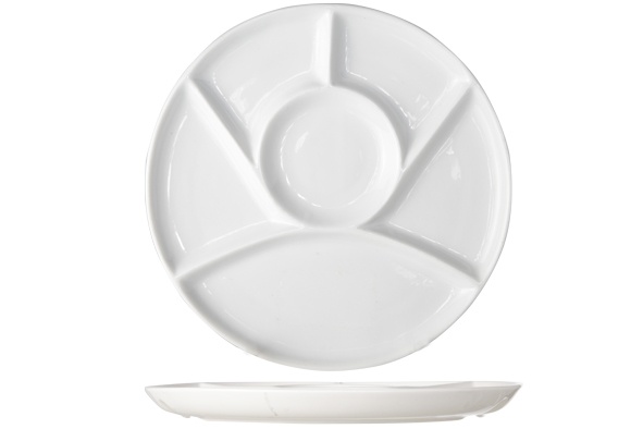 Platou servire cu 6 compartimente portelan Cosy&Trendy 23,5 cm