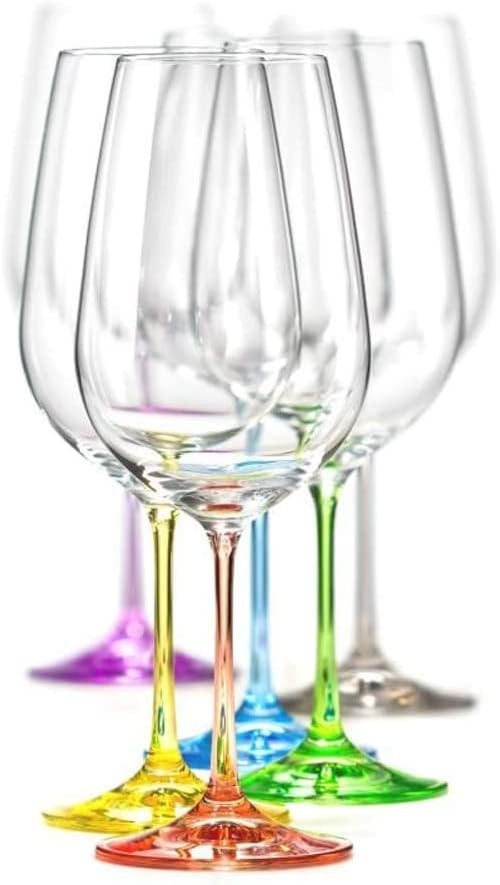 Set 6 pahare vin alb Rainbow 350 ml - 09209
