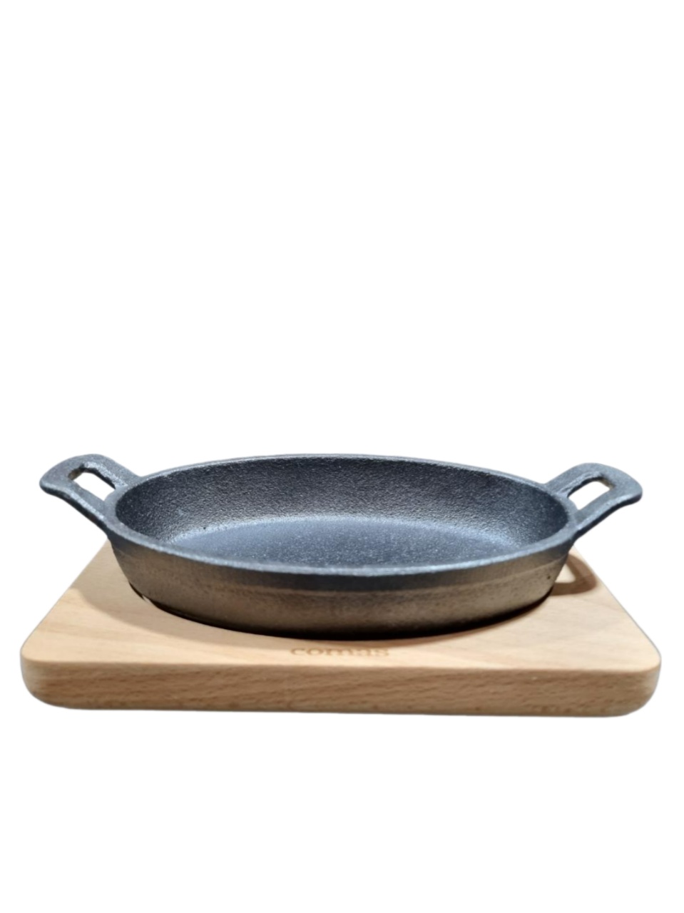 Vas servire fonta cu suport lemn oval Comas 18 x 12.6 cm - 7790 / 7507