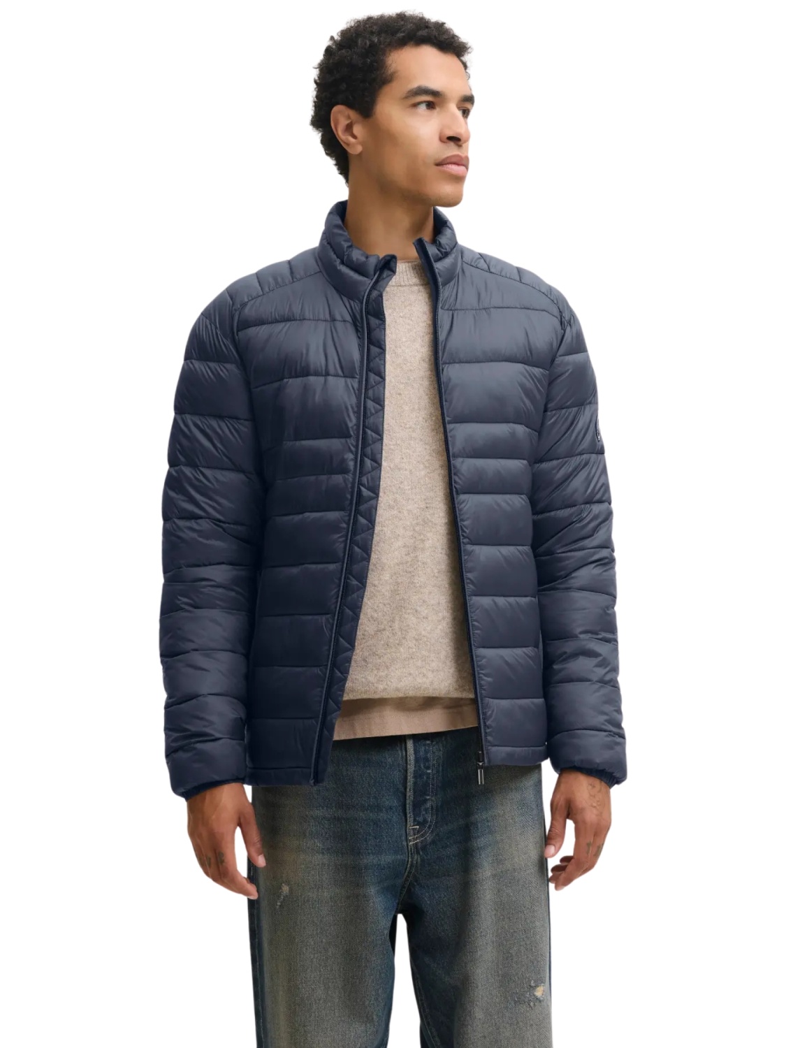 Jack & Jones Jacheta matlasata, barbati, fara gluga, Regular fit, JJEKINGSLEY, Bleumarin inchis (SELECTATI MARIMEA: 2XL)