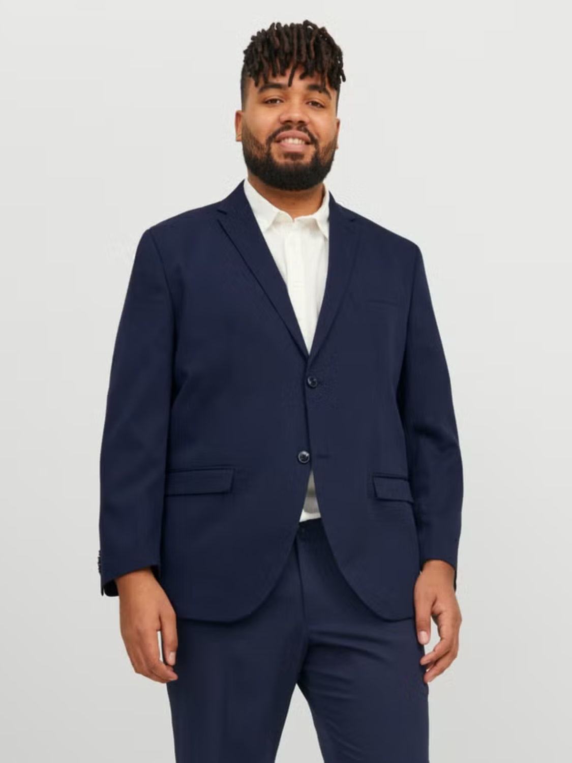 Jack & Jones Plus Sacou barbati, JPRFRANCO, cu croiala Regular Fit, Bleumarin inchis (SELECTATI MARIMEA: 62)