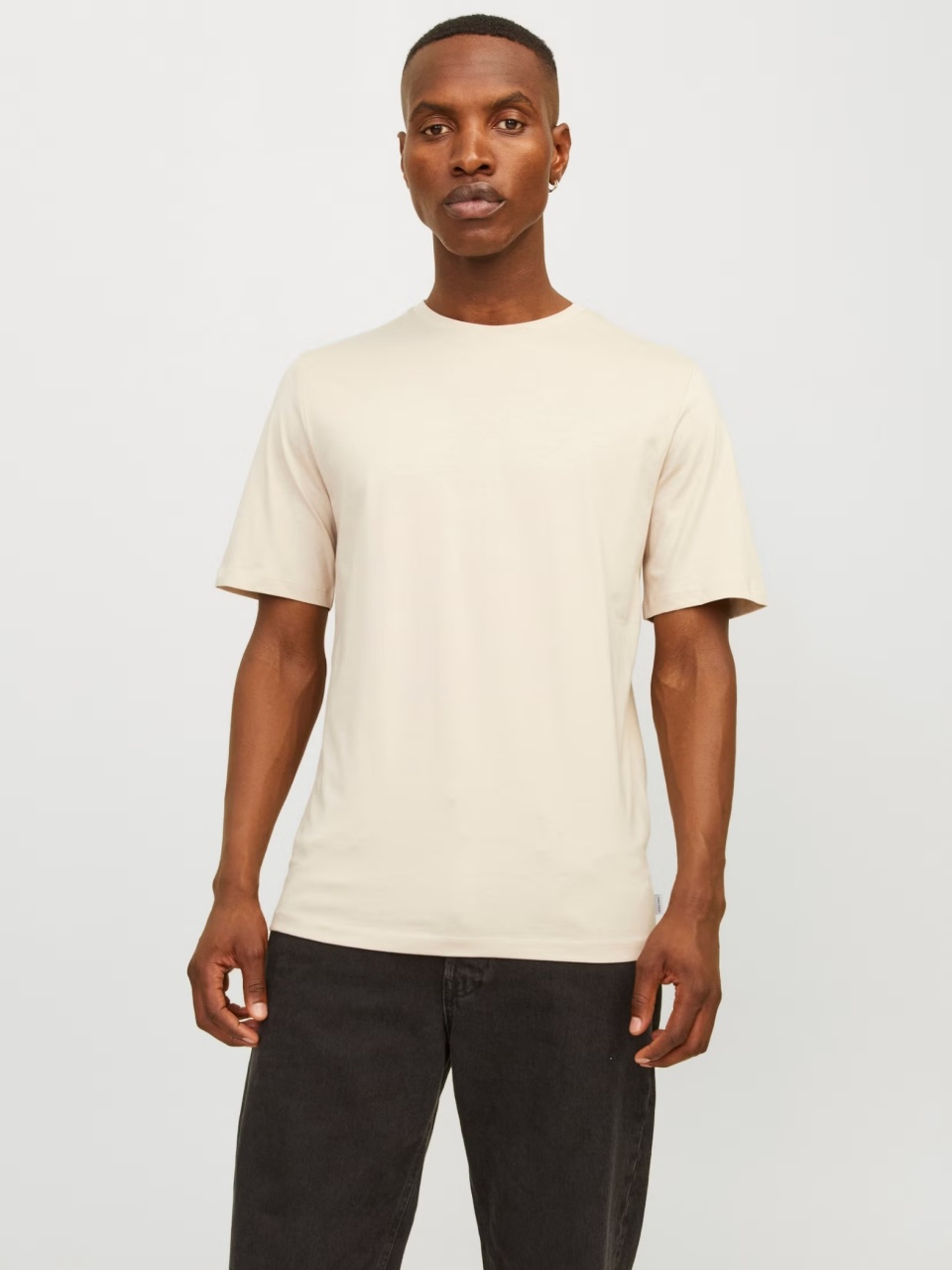 Jack & Jones Tricou basic barbati, Noos, Regular fit, Crem (SELECTATI MARIMEA: XL)