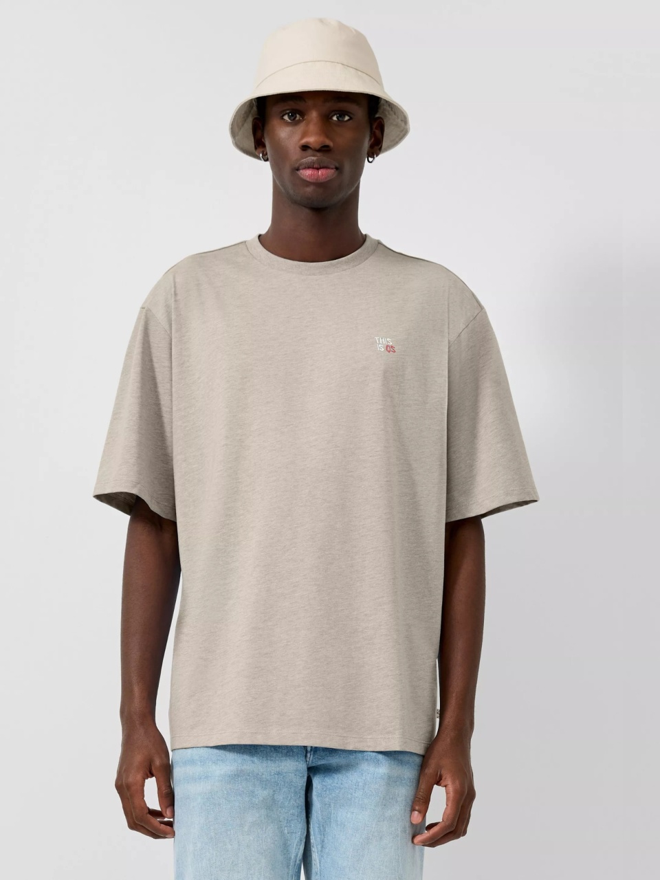 Q/S by s.Oliver Tricou barbati din amestec de bumbac, Relaxed fit, Bej (SELECTATI MARIMEA: L)