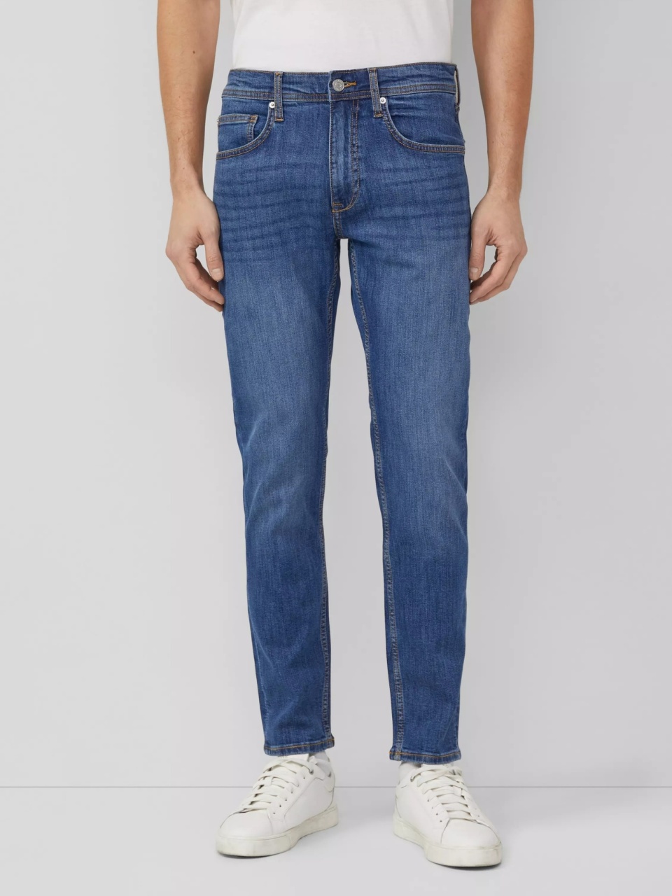 s.Oliver Blugi barbati Nelio, cu talie medie si croiala Slim fit, Albastru (SELECTATI MARIMEA: 36, SELECTATI LUNGIMEA: 32)