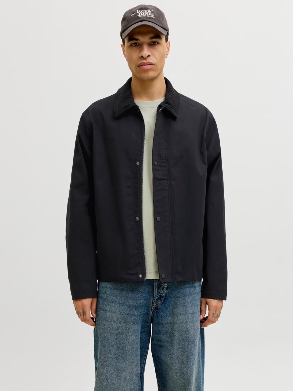 Jack & Jones Jacheta Graham Worker, barbati, Regular fit, Negru (SELECTATI MARIMEA: XL)