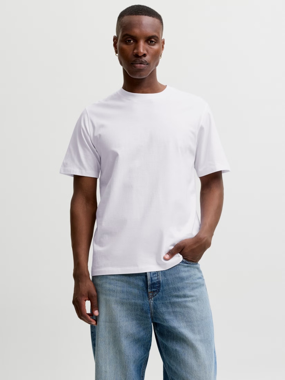 Jack & Jones Tricou basic barbati, Noos, Regular fit, Alb (SELECTATI MARIMEA: L)