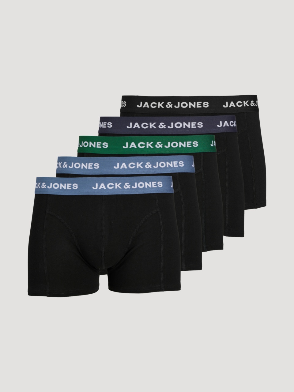 Jack & Jones Underwear barbati Set 5 perechi de boxeri, Negru (SELECTATI MARIMEA: S)