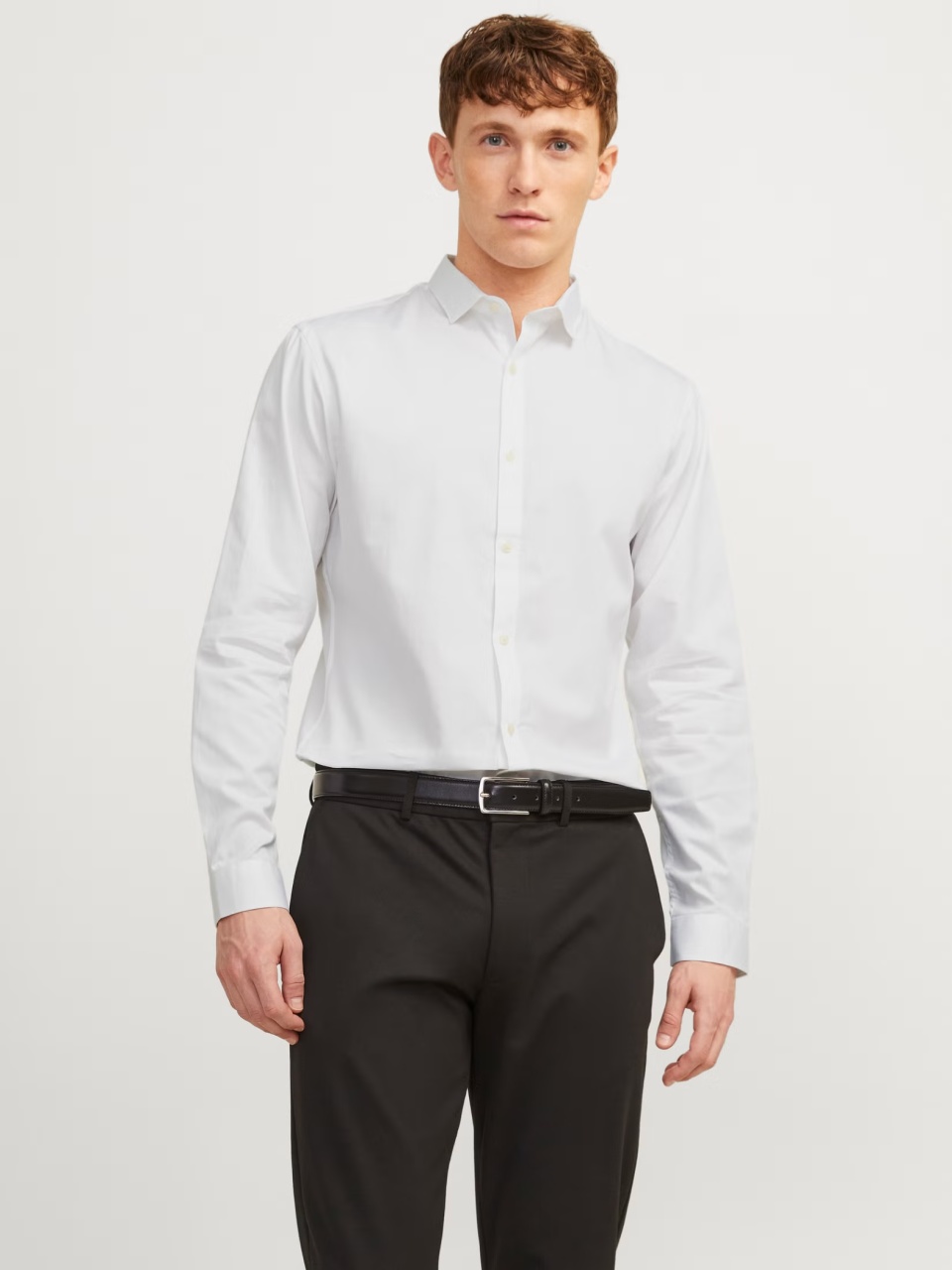 Jack & Jones Camasa barbati, din bumbac, croiala Slim fit, Blacardiff, Alb (SELECTATI MARIMEA: 2XL)