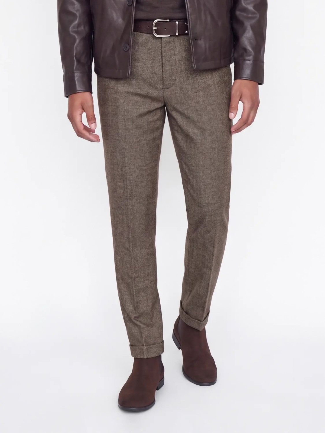 Jack & Jones Pantaloni chino, barbati, cu talie medie, Regular Fit, JPSTOLLIE, Maro inchis (SELECTATI MARIMEA: 33, SELECTATI LUNGIMEA: 32)
