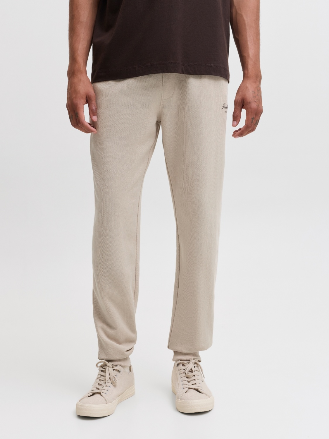 Jack & Jones Pantaloni de trening barbati, JPSTGORDON ARCHIVE, Regular fit, Crem (SELECTATI MARIMEA: M)