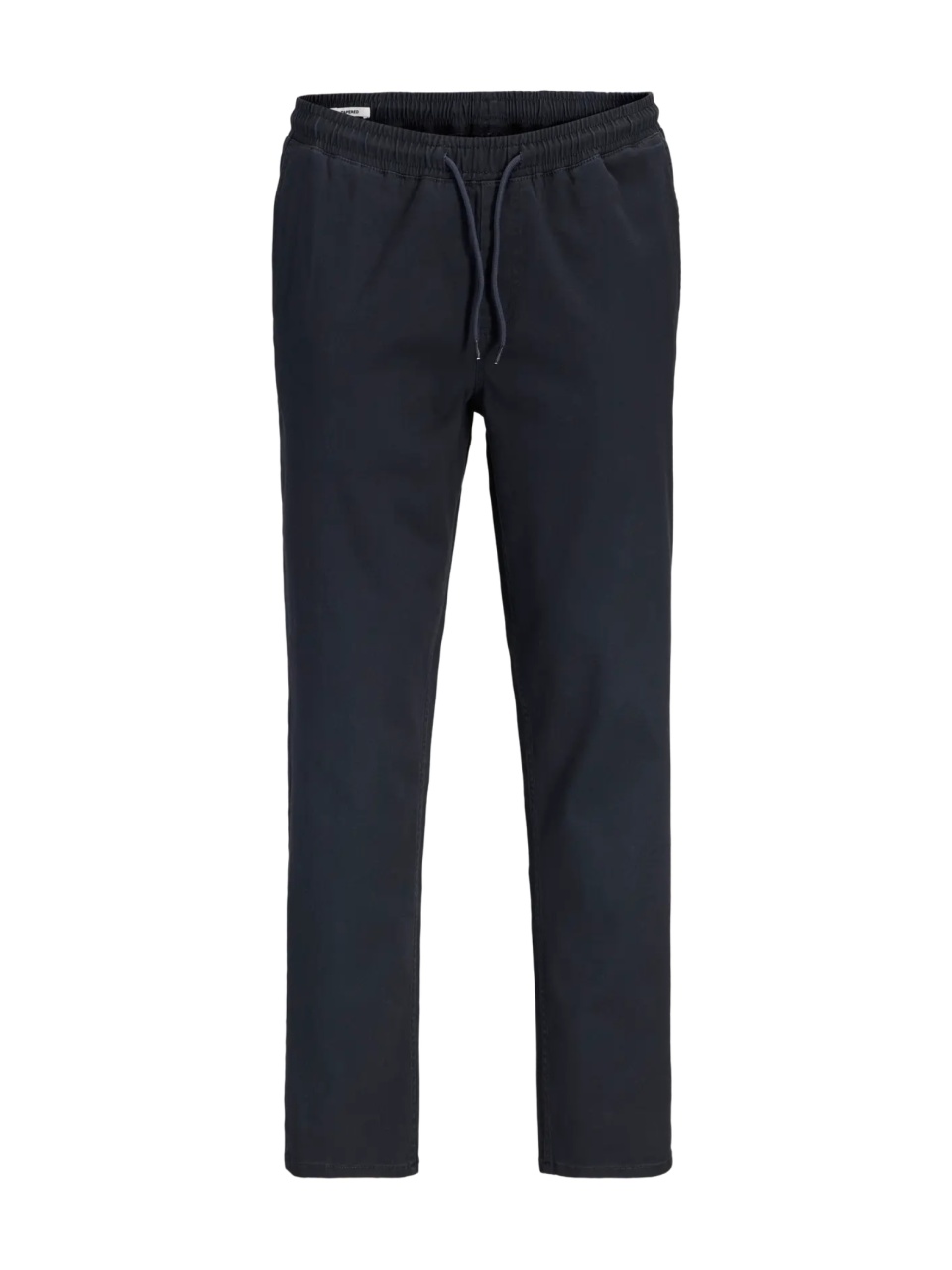 Jack & Jones, Pantaloni jogger barbati, din bumbac, cu talie medie, Tapered Fit, jpstace dylan, Bleumarin inchis (SELECTATI MARIMEA: L)