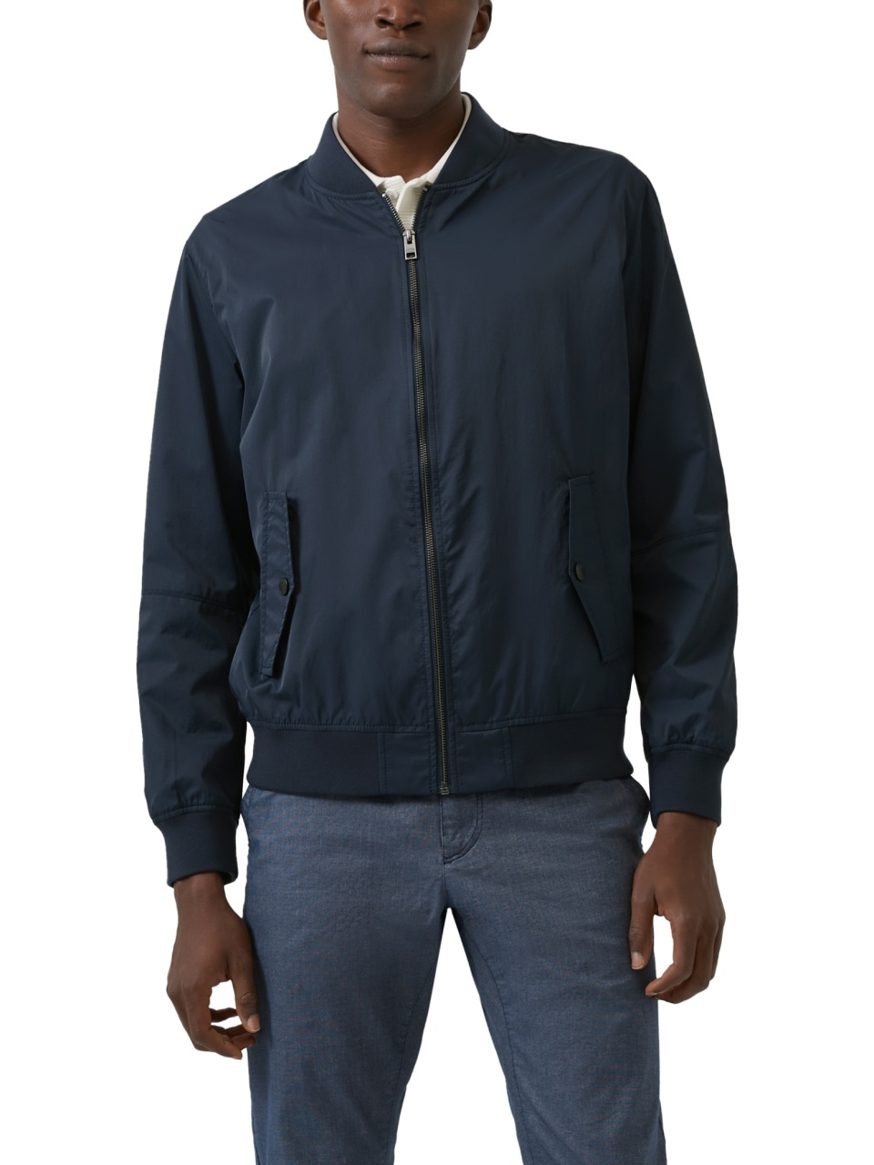 s.Oliver Jacheta Bomber, barbati, cu guler, Bleumarin inchis (SELECTATI MARIMEA: M)