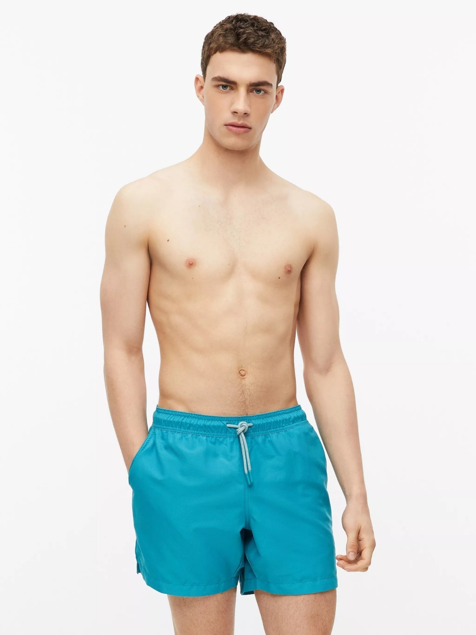 s.Oliver Pantaloni scurti barbati pentru inot cu croiala Regular fit, Turcoaz (SELECTATI MARIMEA: L)