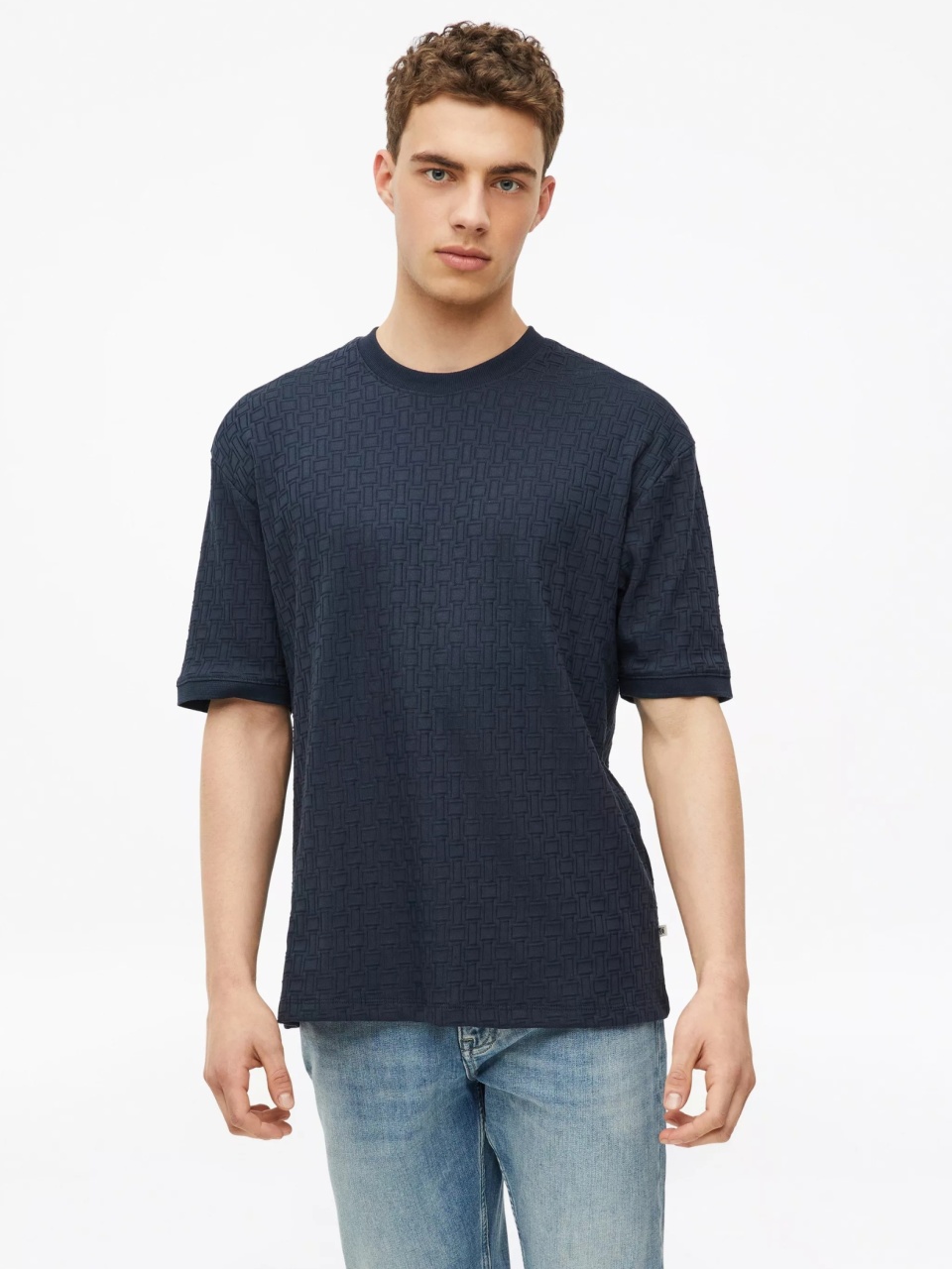 s.Oliver Tricou barbati, din amestec de bumbac, Relaxed fit, Bleumarin inchis (SELECTATI MARIMEA: 2XL)