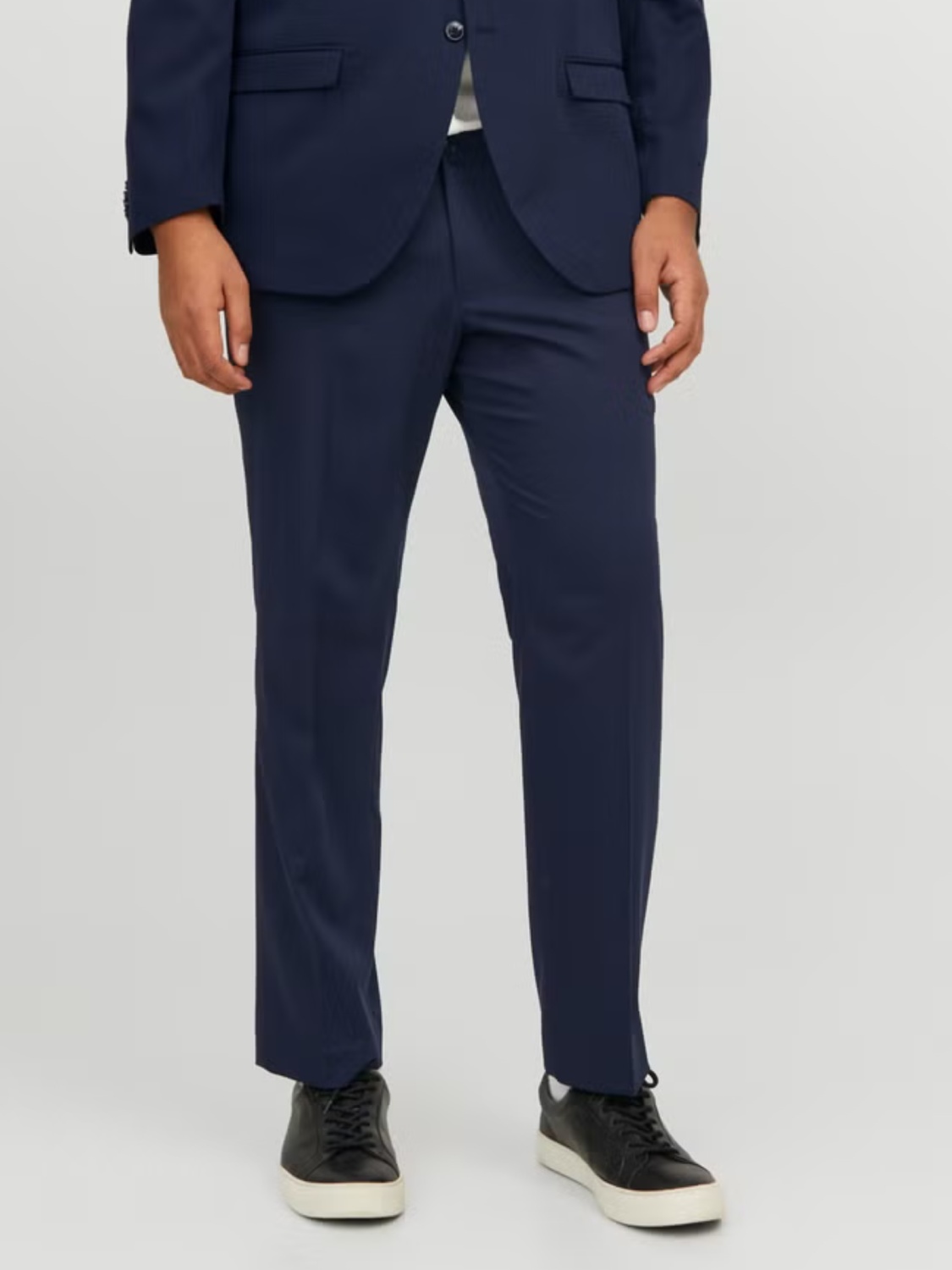 Jack & Jones Plus Pantaloni costum barbati, JPRFRANCO, cu croiala Regular Fit, Bleumarin inchis (SELECTATI MARIMEA: 66)