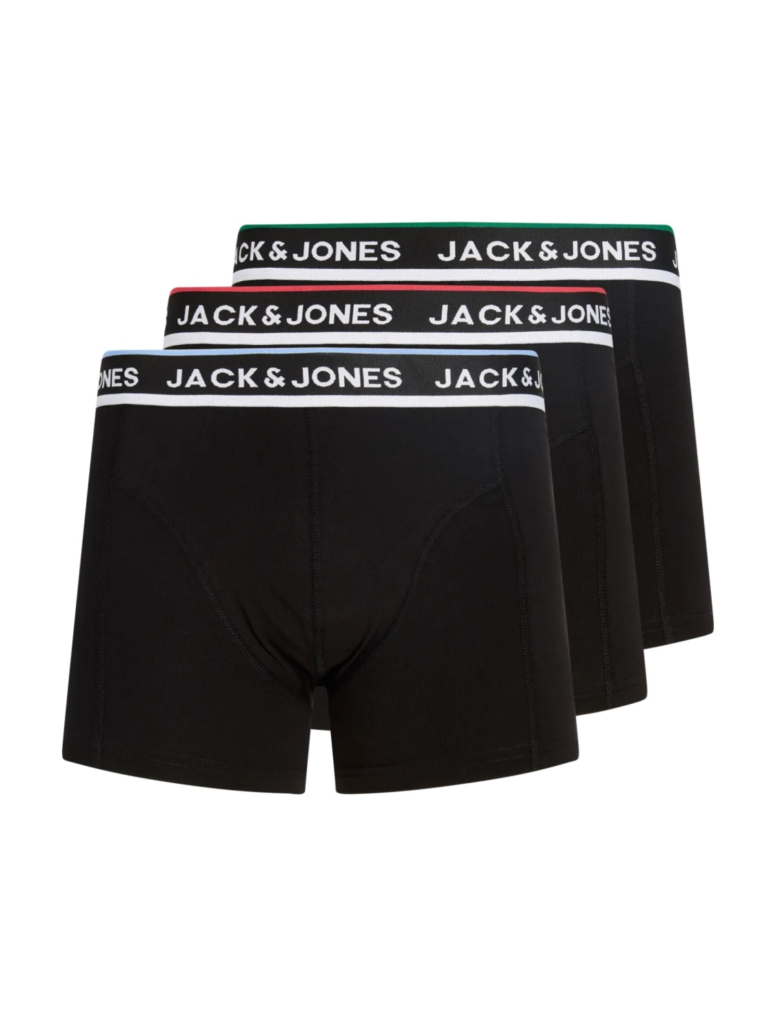 Jack & Jones Underwear barbati Set 3 perechi de boxeri, cu talie medie, JACSWAY, Negru (SELECTATI MARIMEA: L)
