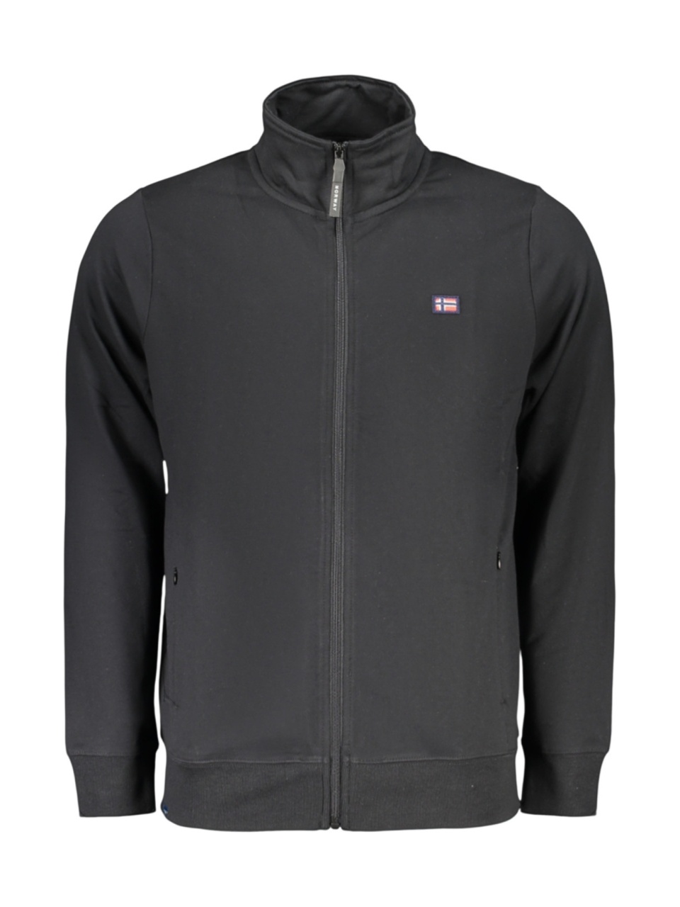 Norway Bluza subtire barbati, fara gluga cu fermoar, Negru (SELECTATI MARIMEA: 2XL)