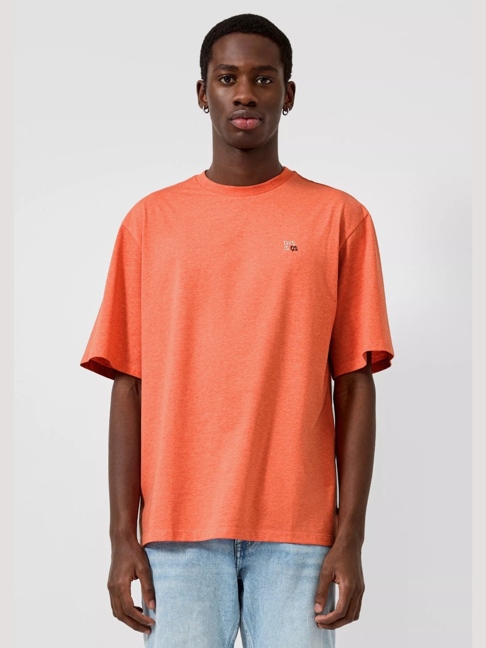 Q/S by s.Oliver Tricou barbati din amestec de bumbac, Relaxed fit, Portocaliu (SELECTATI MARIMEA: M)