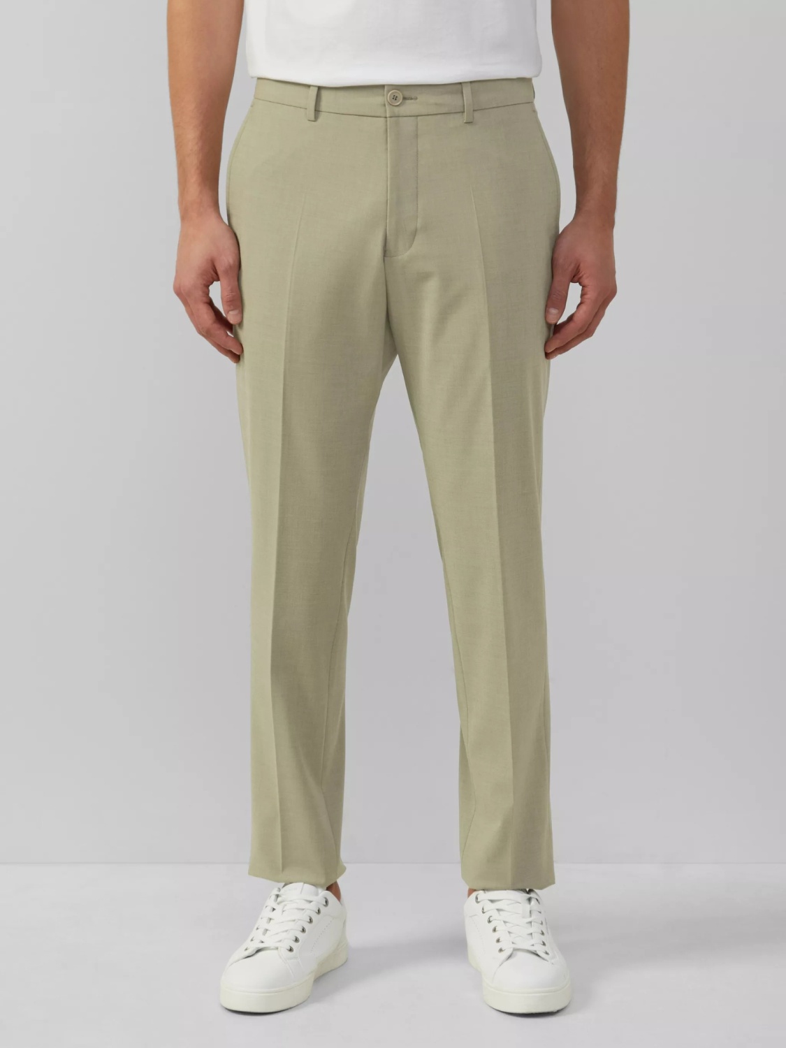 s.Oliver BLACK LABEL Pantaloni costum barbati, Slim fit, Verde masliniu (SELECTATI MARIMEA: 46)