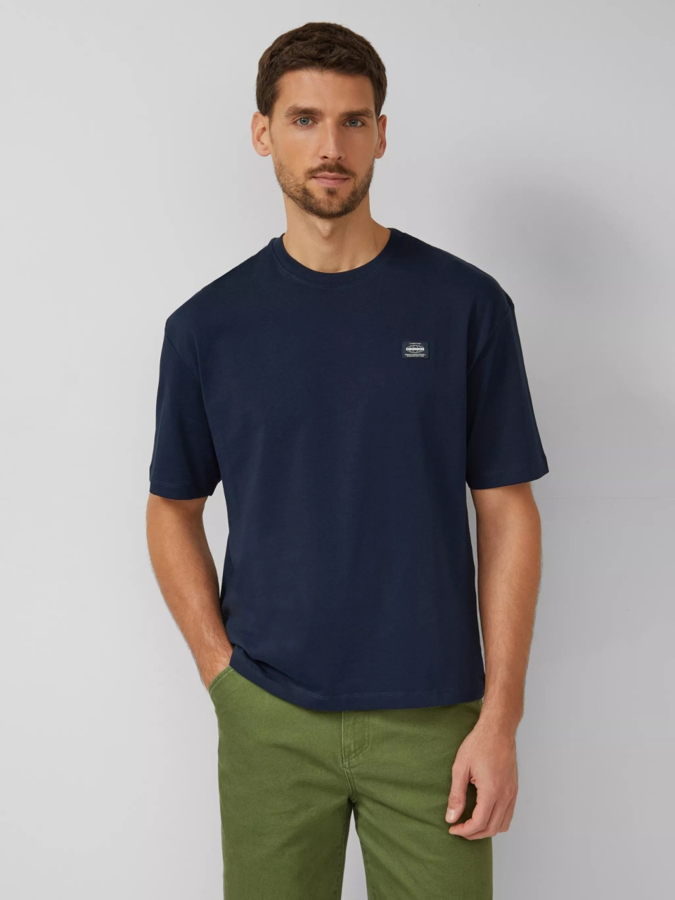s.Oliver Tricou barbati, din jerseu gros de bumbac, Modern fit, Bleumarin inchis (SELECTATI MARIMEA: 3XL)
