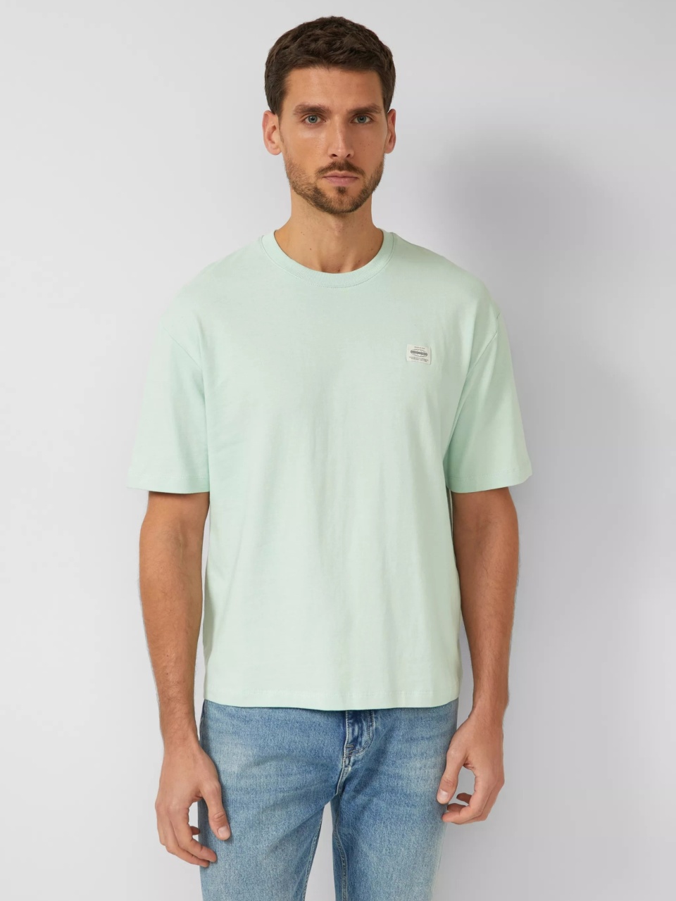 s.Oliver Tricou barbati, din jerseu gros de bumbac, Modern fit, Verde menta (SELECTATI MARIMEA: S)