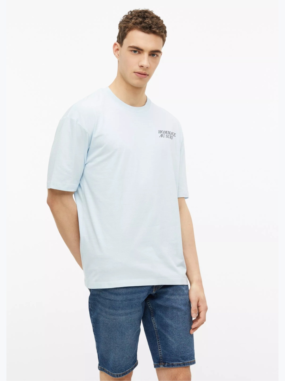 s.Oliver Tricou la baza gatului, barbati, cu imprimeu, Modern Fit, Albastru deschis (SELECTATI MARIMEA: 2XL)