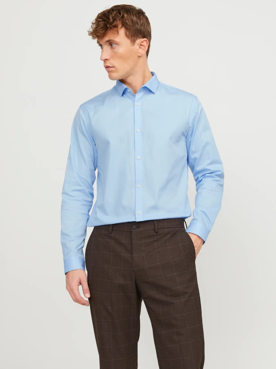 Jack & Jones Camasa barbati, Blacardiff cu croiala Slim fit, Albastru (SELECTATI MARIMEA: M)